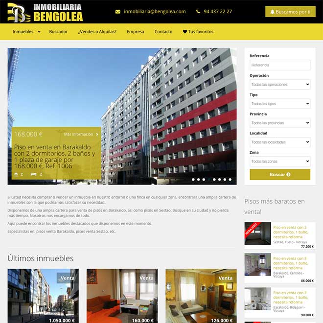 web Inmobiliaria Bengolea